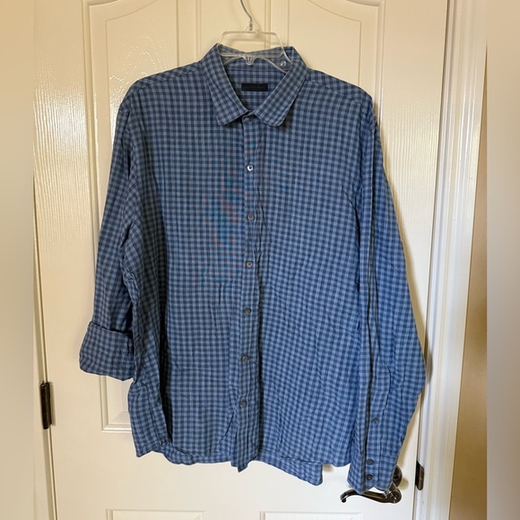 Zachary Prell Navy Plaid Shirt - Picture 3 of 9